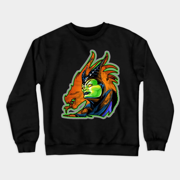 Dragon Queen Crewneck Sweatshirt by Biomek